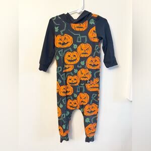 Rags to Raches Halloween pumpkin one piece jumpsuit unisex romper fall spooky